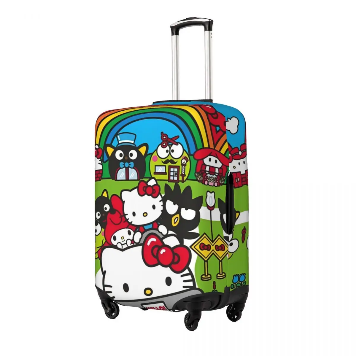 Sanrio Hello Kitty With Friends Suitcase Cover Fun Travel Protection Luggage Case Flight