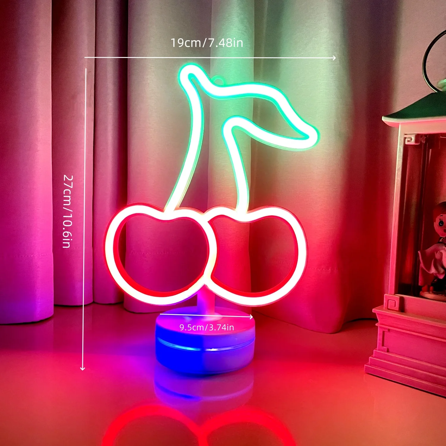 LED Neon Sign Light With Base Multi Shapes USB Battery Table Lamp Kids Bedroom Dorm Party Desktop Night Light Birthday Gift view 5