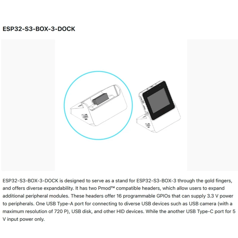 ESP32-S3-BOX-3B ESP32-S3 aiotアプリケーション開発キット,alot,Edge ai,ilotフィールド用のlvgl gui開発キット