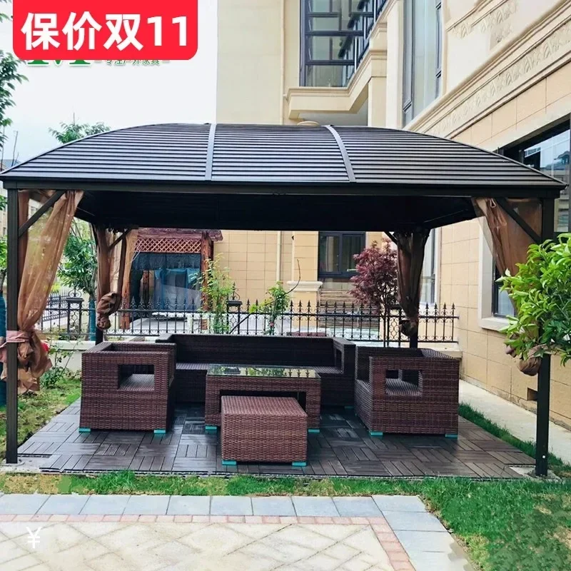 

Aluminum alloy outdoor pavilion courtyard villa pavilion garden sunshade outdoor balcony outdoor sun canopy