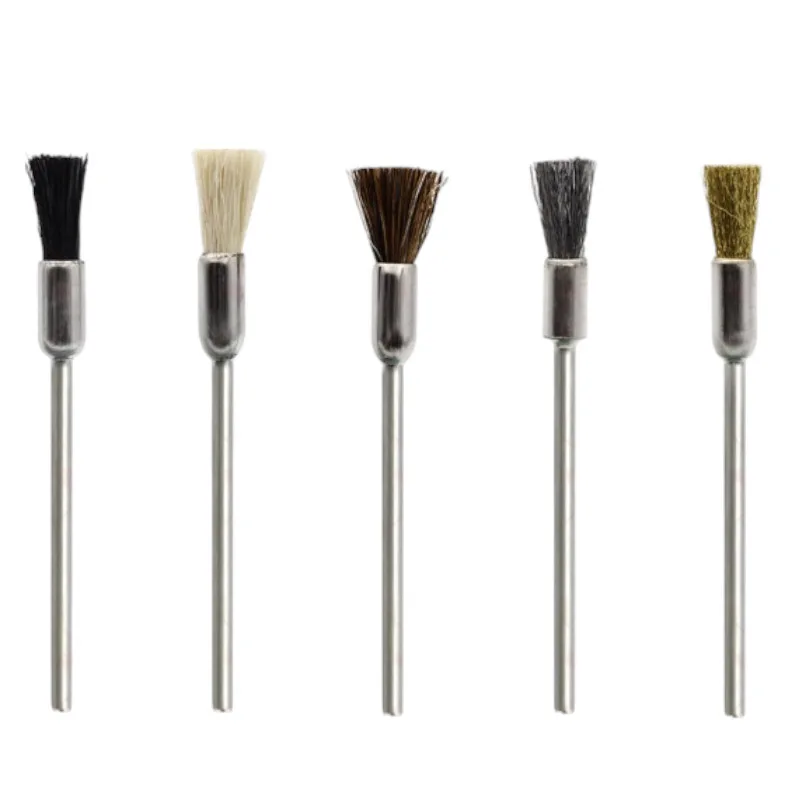 Handle Black Bristle Brush, White Polishing Head, Brown Brush, Steel Wire Copper Wire Stainless Steel Grinding & Polishing Wheel