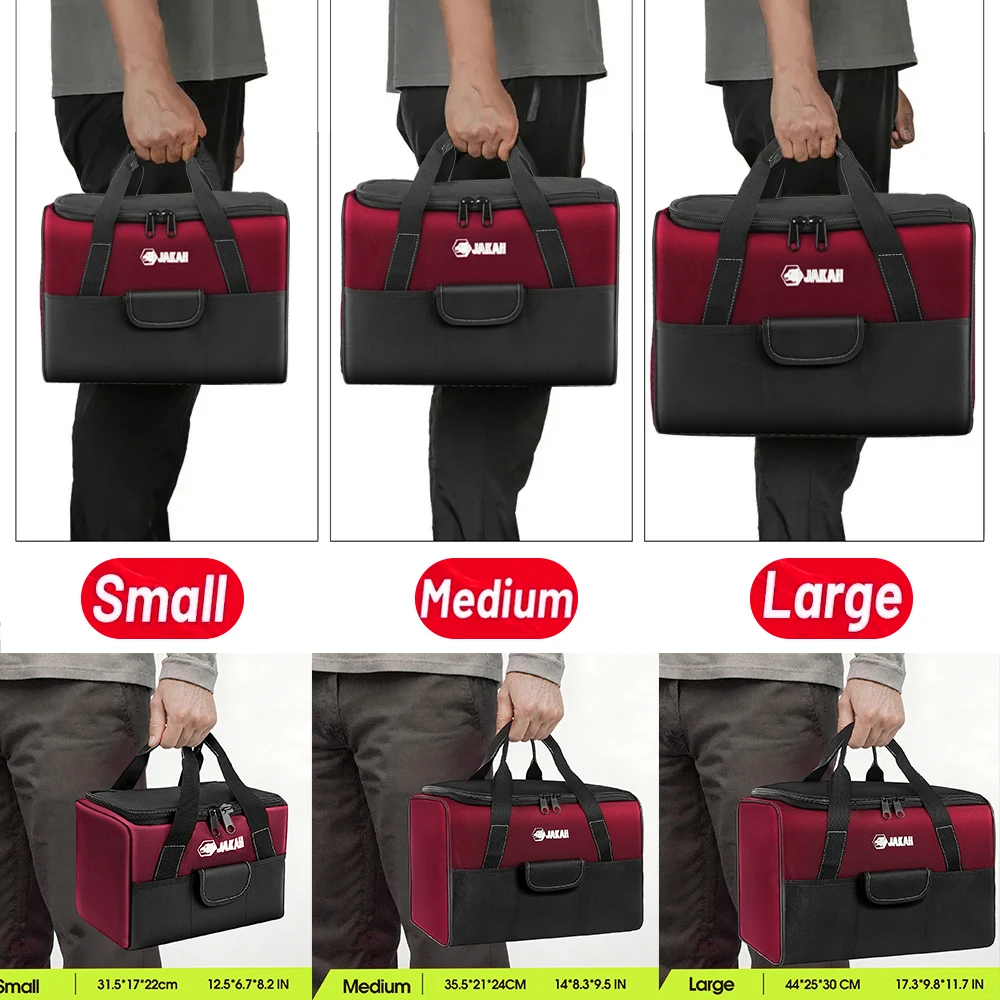 Robuste Werkzeugtasche mit breiter Öffnung und Taschen – Detail 14
