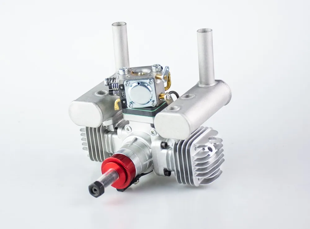 NEW V2 VVRC RCGF 21CCT V2 21cc Dual Cylinder Petrol/Gasoline Engine with exhaust pipe for RC Airplane