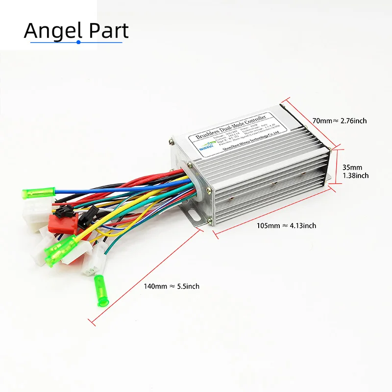 36V 48V 350W 18A E-Scooter Brushless Motor Universal Controller LCD Speed Display Throttle for Electric Bicycle Motorbike Repair