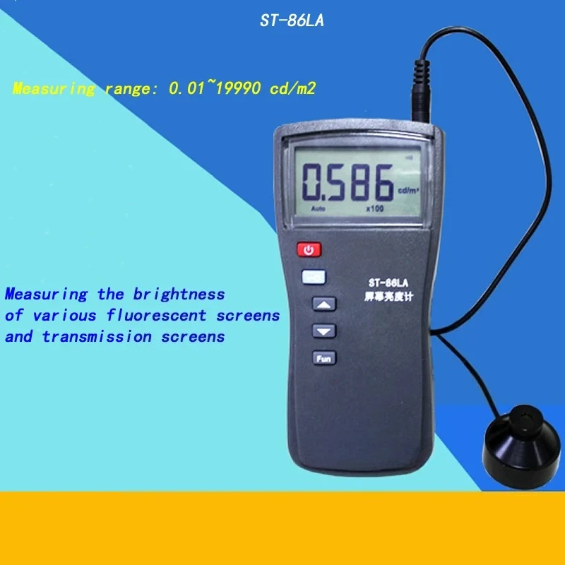 

Screen brightness meter ST-86LA , backlight screen brightness tester, optoelectronic instrument factory illuminance meter