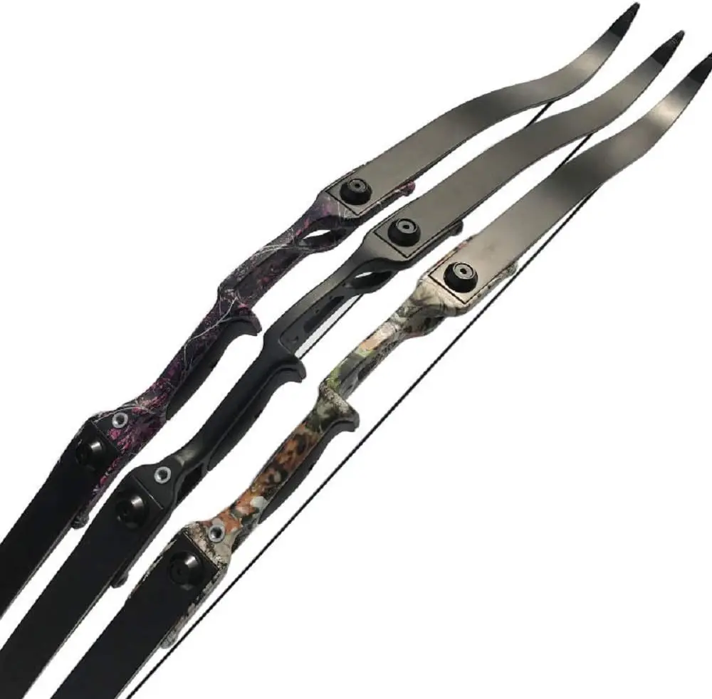 56 Inch Takedown Recurve Bow Archery Longbow Hunting Bow Kit Right Handed 30-50lbs for Shooting Practice Competition