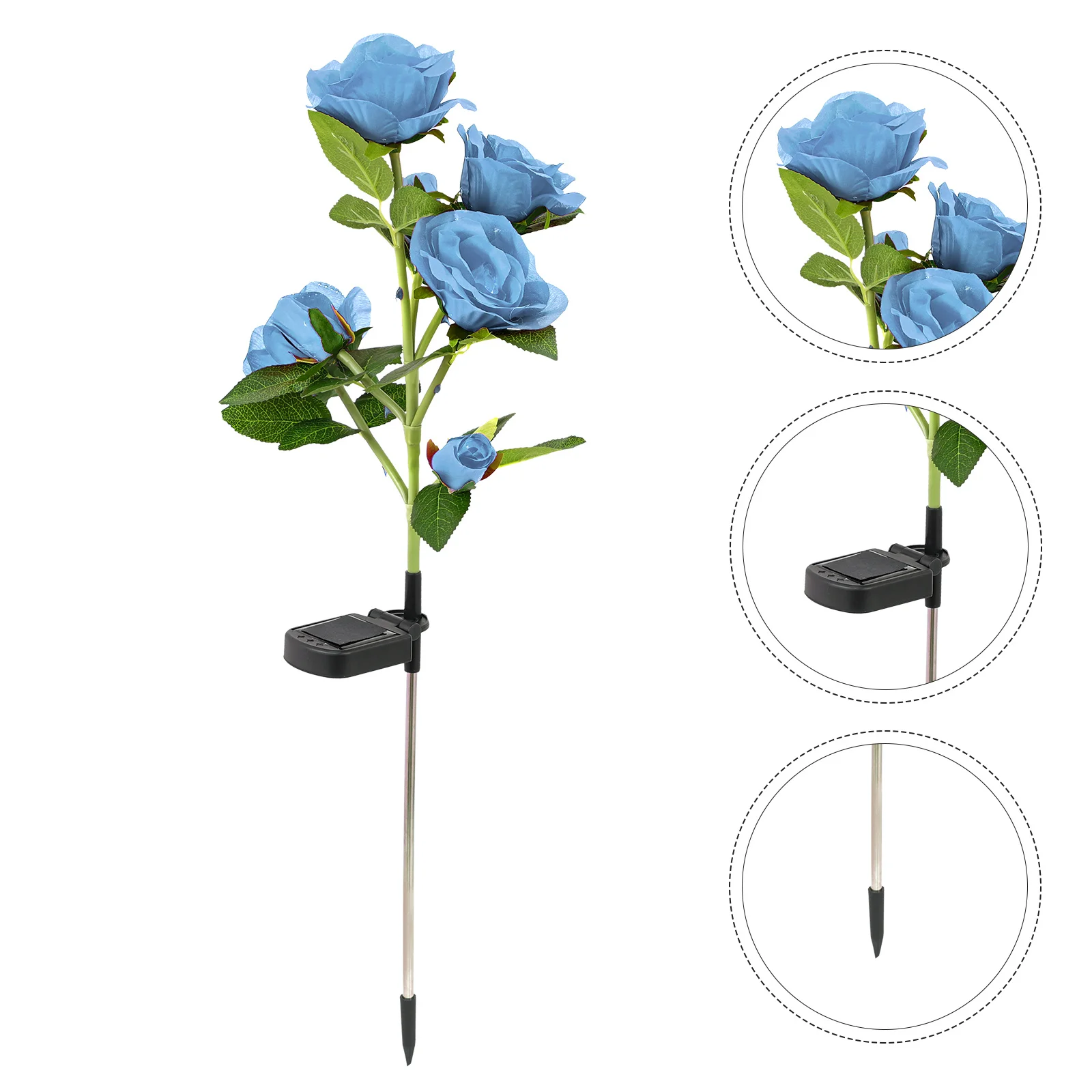 

1 set Solar Rose Lamp Outdoor Decorative Garden Light Lawn Adorn Warm Glow Solar Powered Landscape Lighting For Yard