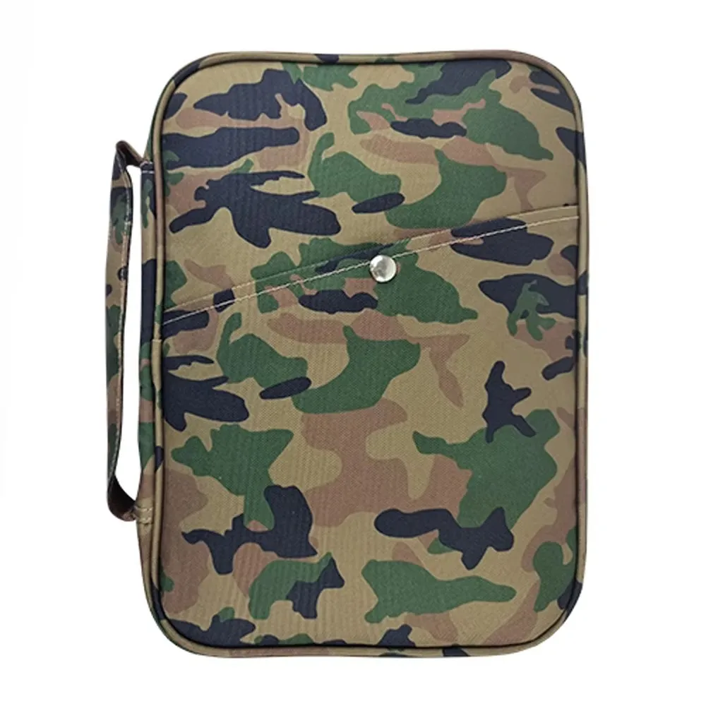 غطاء الكتاب المقدس المقاوم للصدأ، حقيبة الكنيسة، حقيبة الكتاب المقدس الواقية مع مقبض وجيب بسحاب هدية للأب #2