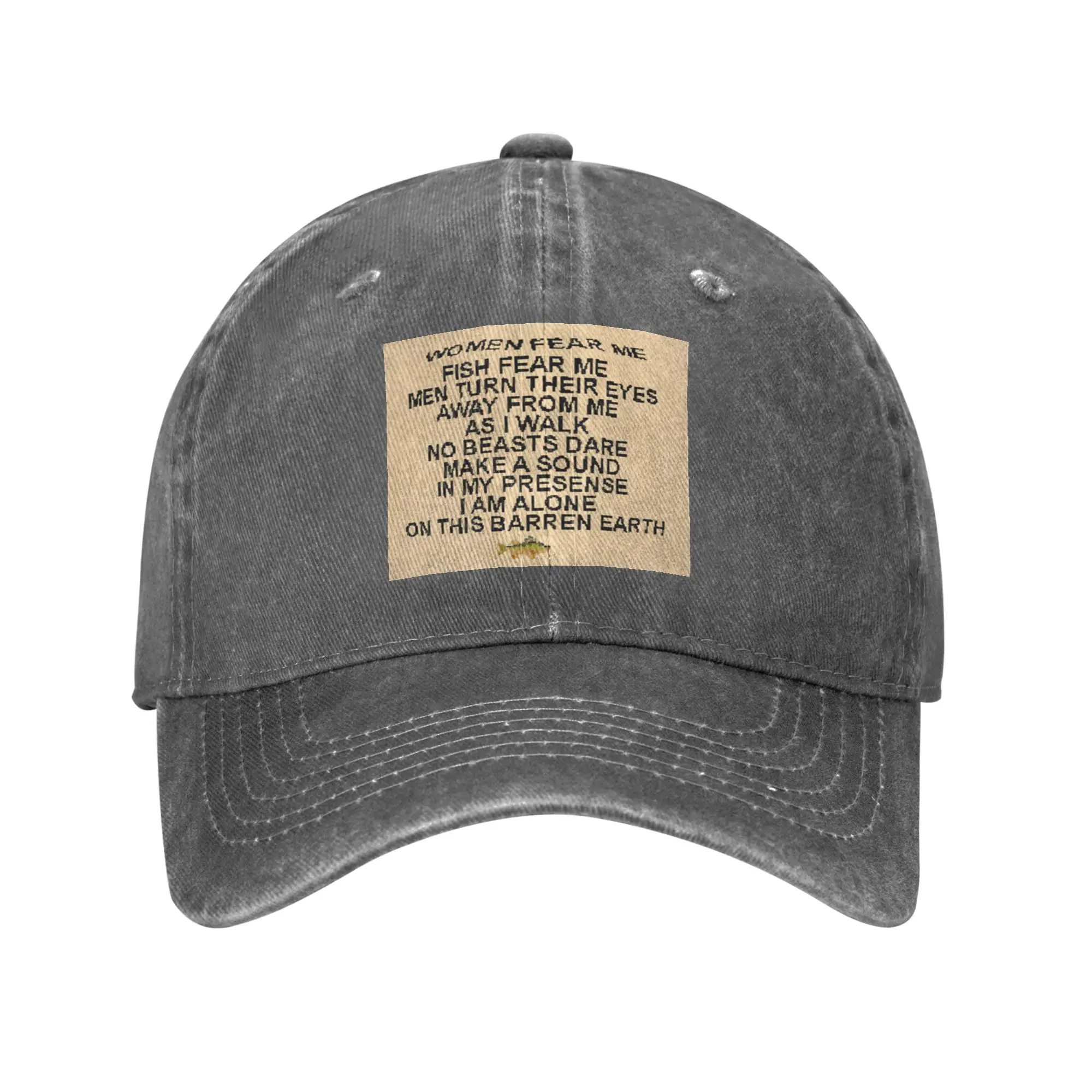 Fashion women fear me baseball cap  Covering Face Without Makeup Snapback Cap
