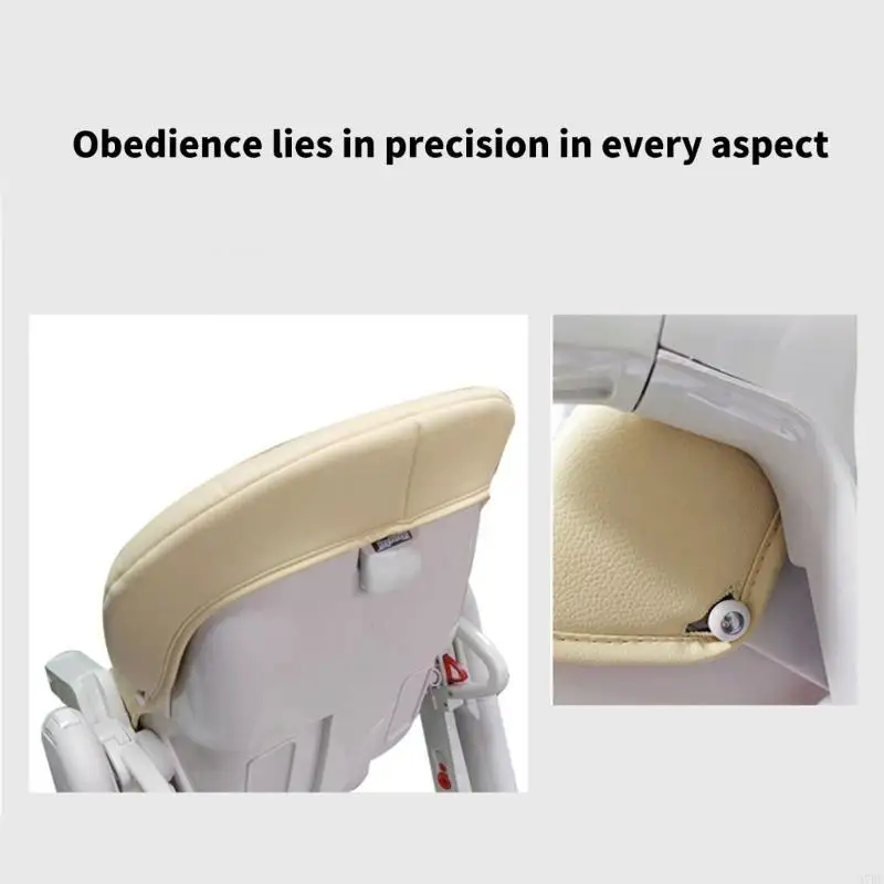 97BE غطاء حماية من جلد البولي يوريثان وسادة مقعد وسادة نمو شاري لكراسي طعام الأطفال #2