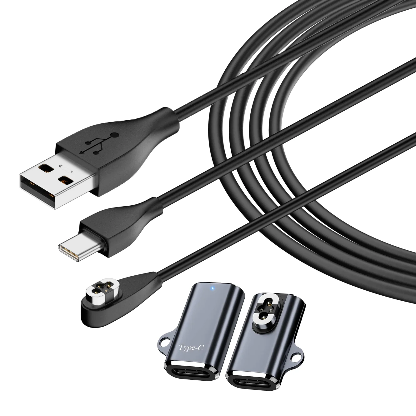 USB to Magnetic Charging Cable Adapter for OpenSwim Pro, Type-C Charger Compatible with Shokz S710 Bone Conduction Headphones