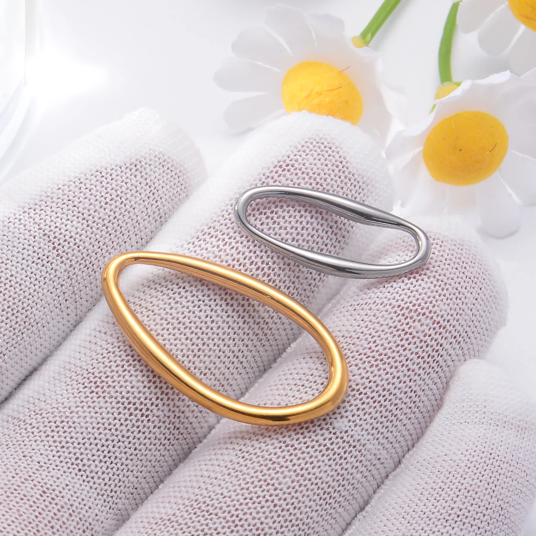 20 Stück Edelstahl Geometrische Verbindungsstücke Runde Ovale Herzförmige Fassungen Charm Ohrring-Zubehörteile für DIY Schmuckherstellung – Detail 8