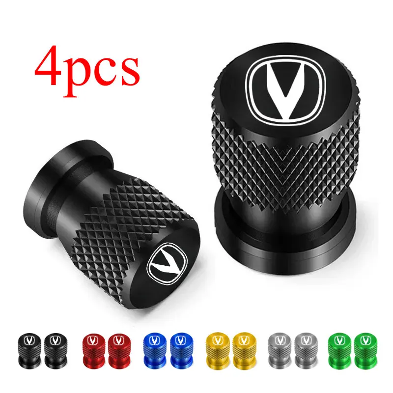 4 tapas de válvula de aluminio para neumáticos de coche, compatibles con Changan CS35 Plus, CS55 PLUS, CS75 PLUS, Eado, UNI-T, UNI-K 2025, accesorios para coche