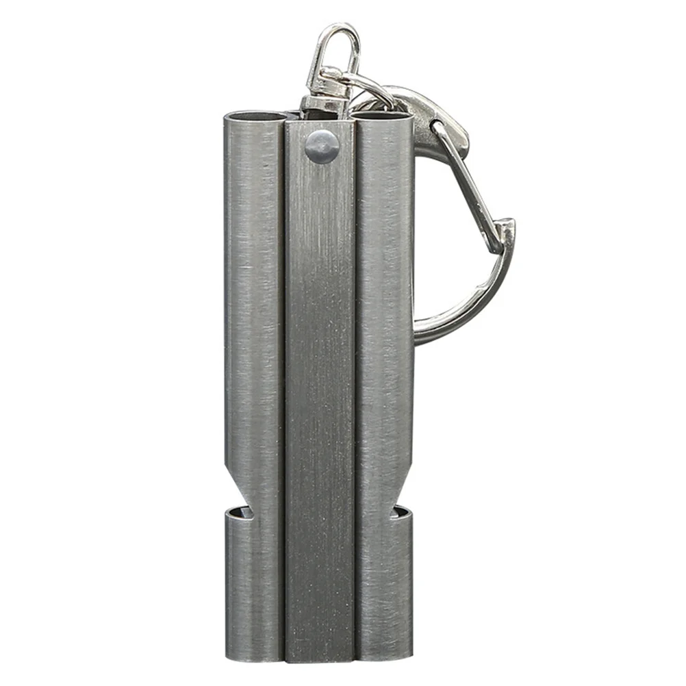 1 قطعة صافرة ديسيبل عالية الفولاذ المقاوم للصدأ الحكم في الهواء الطلق بقاء الطوارئ الرياضة صافرة المحمولة دائم بصوت عال هش #6