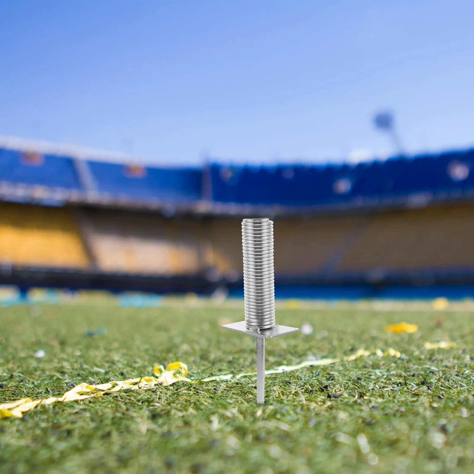 Soccer Ground Stake Stable Flag Holder Stainless Steel Corner Flag Base Football Pole Fixing Spike Training Equipment
