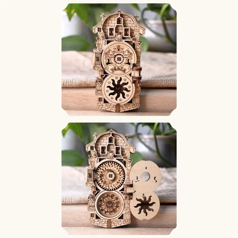 Vintage Mechanical Prague Clock Refrigerator Magnet Dynamic Rotating Gear Resin Fridge Decor Unique Tourist Keepsake Gift Idea
