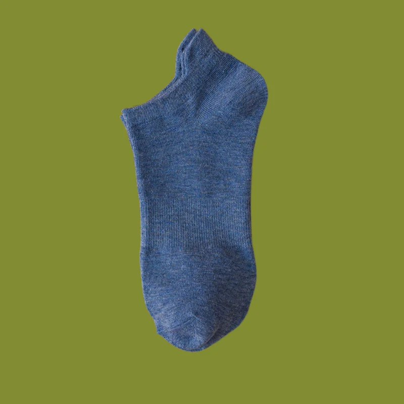 Chaussettes basses en coton absorbant la sueur pour hommes, bouche peu profonde, chaussettes d'été fines, chaussettes monochromes pour documents, nouvelle mode, 2/5 paires