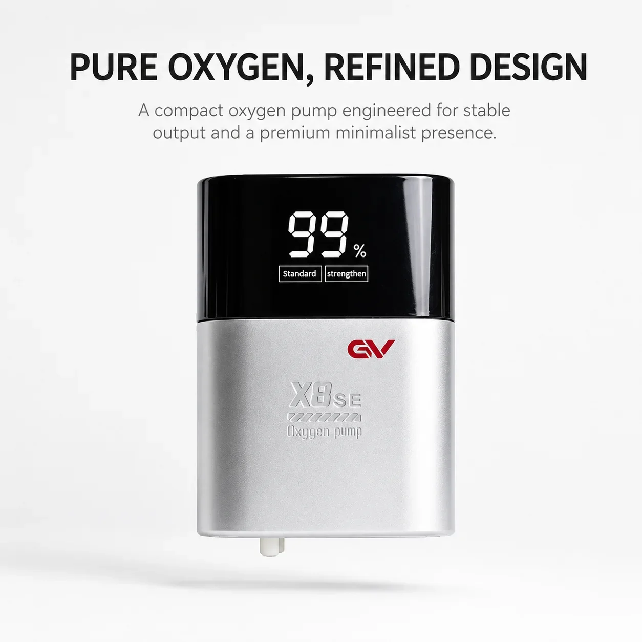 X8 SE Small Portable Oxygen Pump for Aquarium, 5000mAh Rechargeable Battery Operated Air Pump, Ultra Quiet Dual Motor Fish Tank