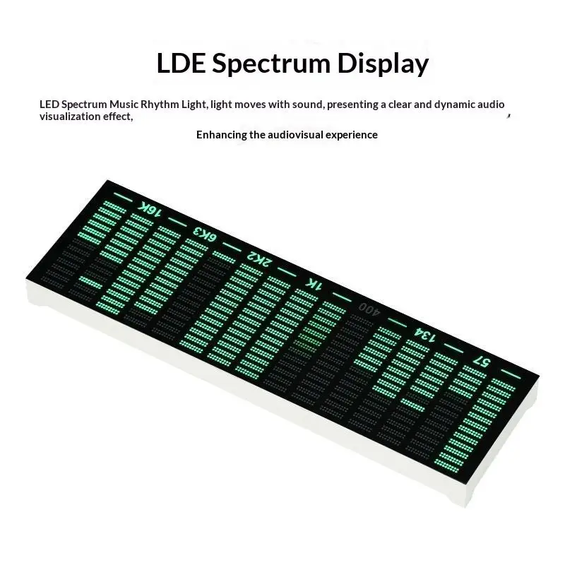 1Pcs LED Music Visualizer Light 6 Dynamic Modes Sound Activated Atmosphere Lamp 7 Gear Brightness Adjust