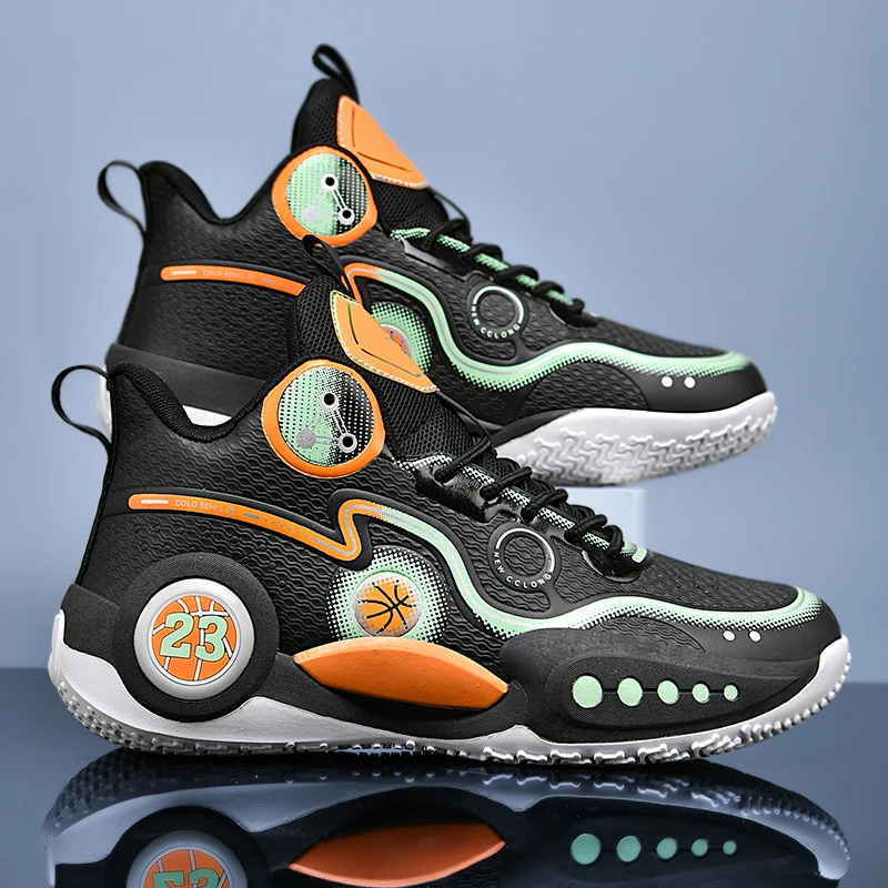 

Мужские баскетбольные кроссовки, дышащие, с амортизацией, нескользящие, износостойкие, для бега, тренировок в спортзале, спортивные баскетбольные кроссовки для женщин