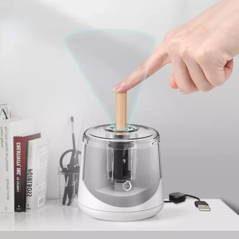 Youpin Xiaoxun Automatic Pencil Sharpeners Touch Switch Safe Student Helical Steel Blade Portable Stationery for Kids Children