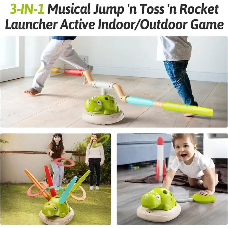 bedw-musical-jump-toss-ring-game-3-in-1-rocket-launcher-toy-for-kids-remote-control-indoor-outdoor-active-play-equipment