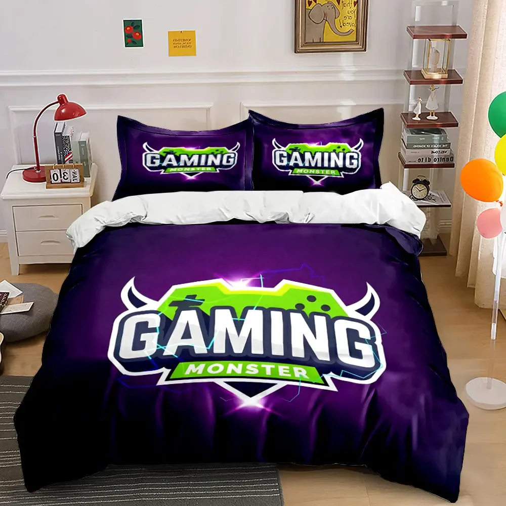 Gaming Accessories Set for Gamers Multiple sizes kid's and adults' bedroom Exquisite 3PC bedding set, gift