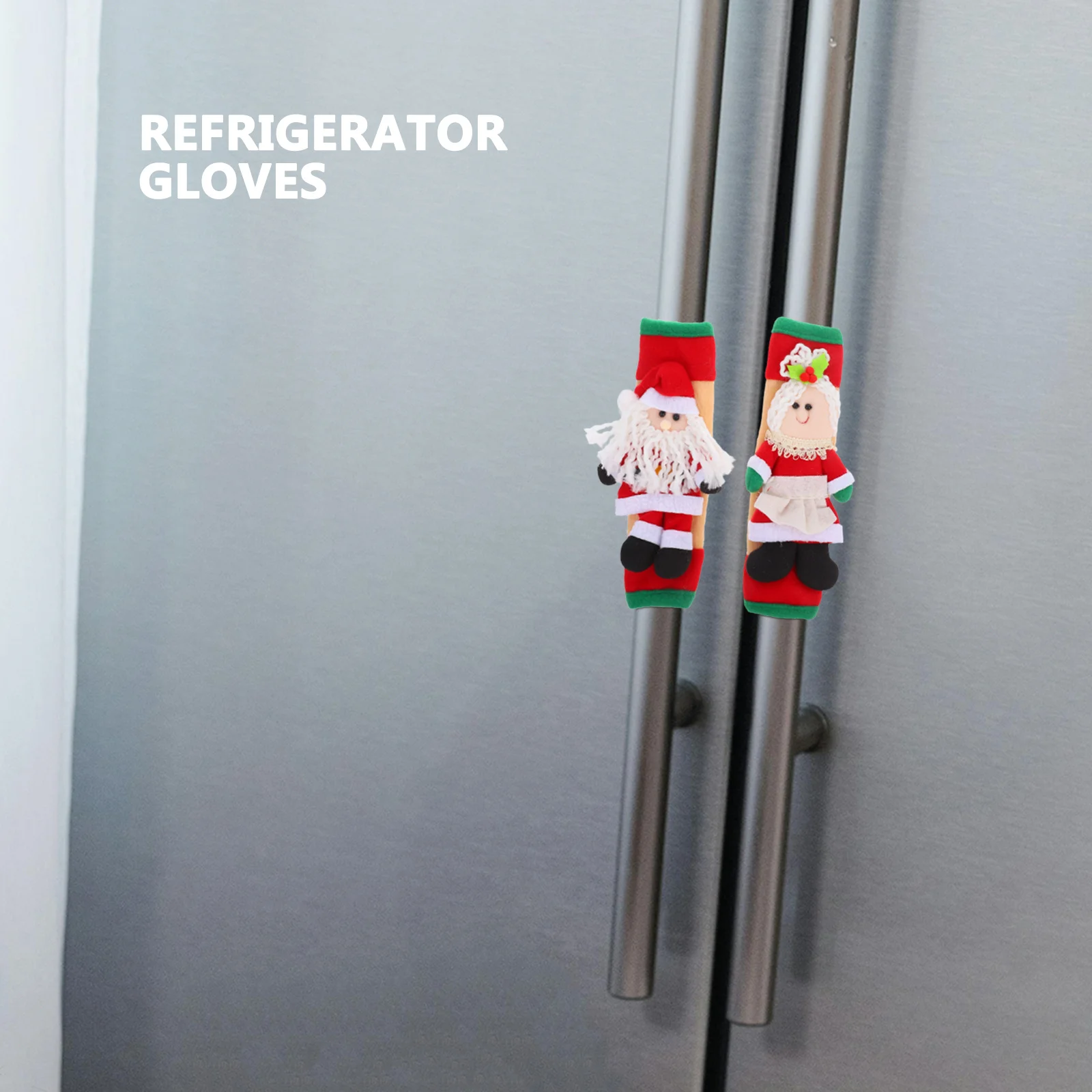 

2pcs Refrigerator Handle Covers Christmas Fridge Handle Protectors For Kitchen Appliances Freezer Knob Covers Xmas Kitchen