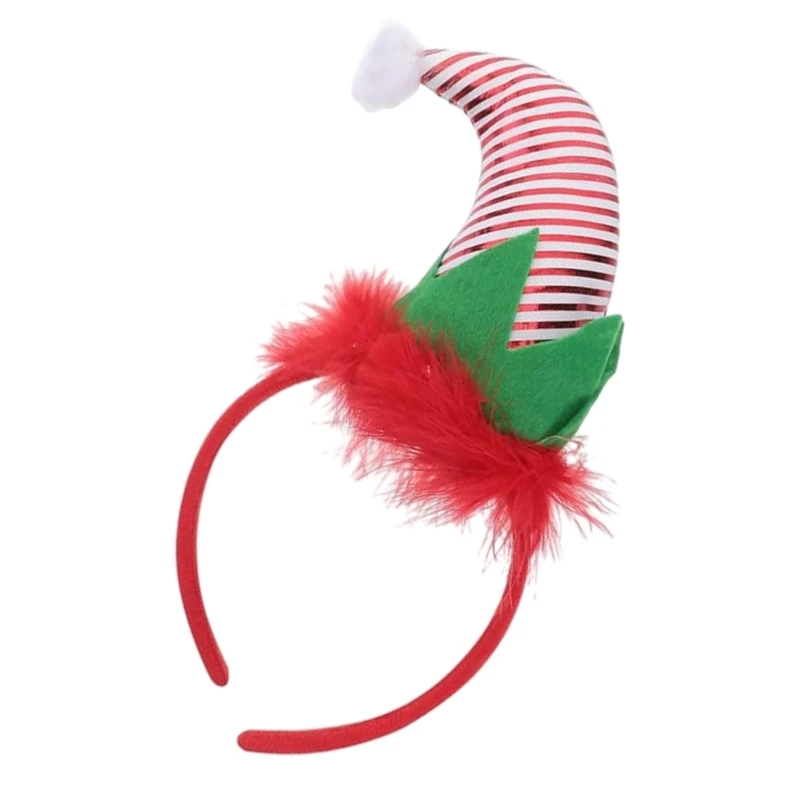 Christmas Hair Hoop Santa Hat Karaoke Party Costume Christmas Santa Hat Headband Dropship