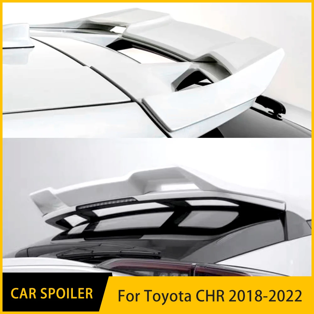 For Toyota CHR Car Rear Lip Spoiler Trim Black Carbon Tail Trunk Wing 2018 2019 2021 2021 2022 Luggage Compartment Tail Diffuser