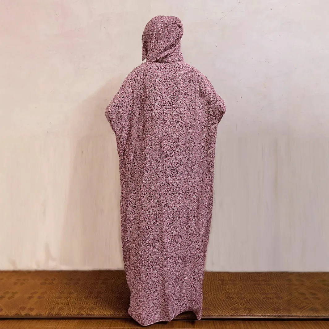 أزياء المرأة المسلمة مقنعين الصلاة عباية رداء برقع طباعة الأزهار المرأة المسلمة فستان متواضع الحجاب الملابس عباي Burqas