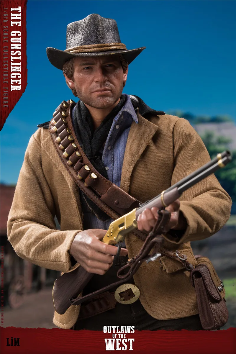 LIMTOYS-Série Cowboy Ocidental Clássica Masculina com Wepons, Action Figure, Coleção de Modelos, LIM008, 1:6, Pistoleiro, Arthur, 12"