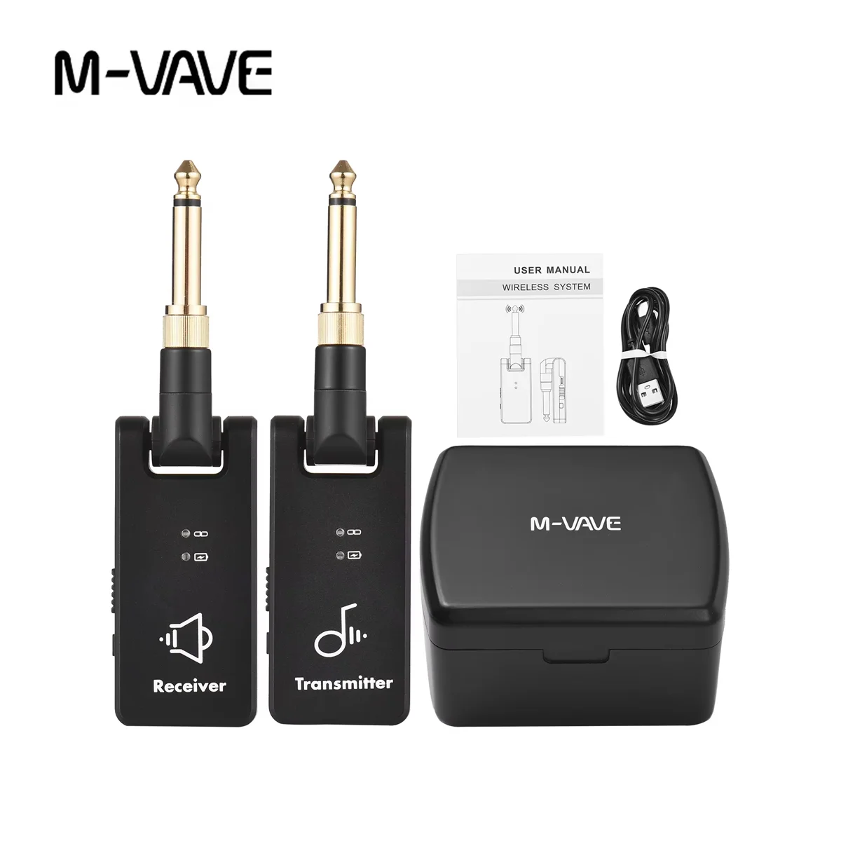 m-vave-wp-8-guitar-bass-wireless-transmission-kit-rechargeable-transmitter-receiver-with-storage-charging-box
