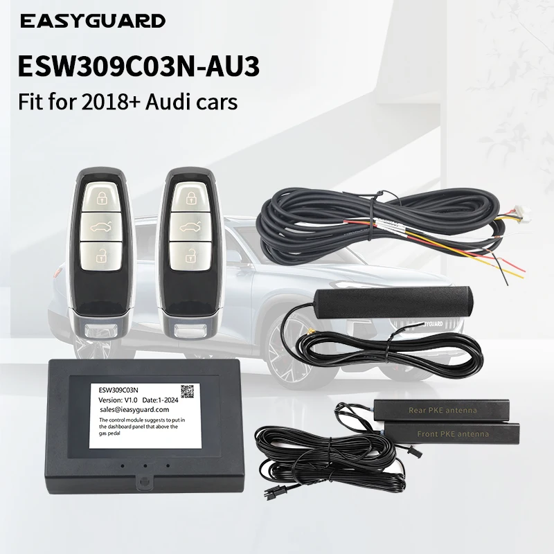 EASYGUARD-llave inteligente PKE para coche Audi, kit de entrada sin llave, OEM, Go A4/A5/A6/A7/A8/Q5/Q7/Q8, año 2018