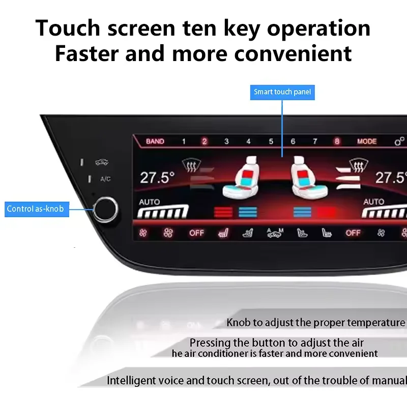 8.8‘’ For BMW 1 series 2016 2017 2018-2023 LCD Air Condition Panel HD Display Screen Climate Control Car Functions