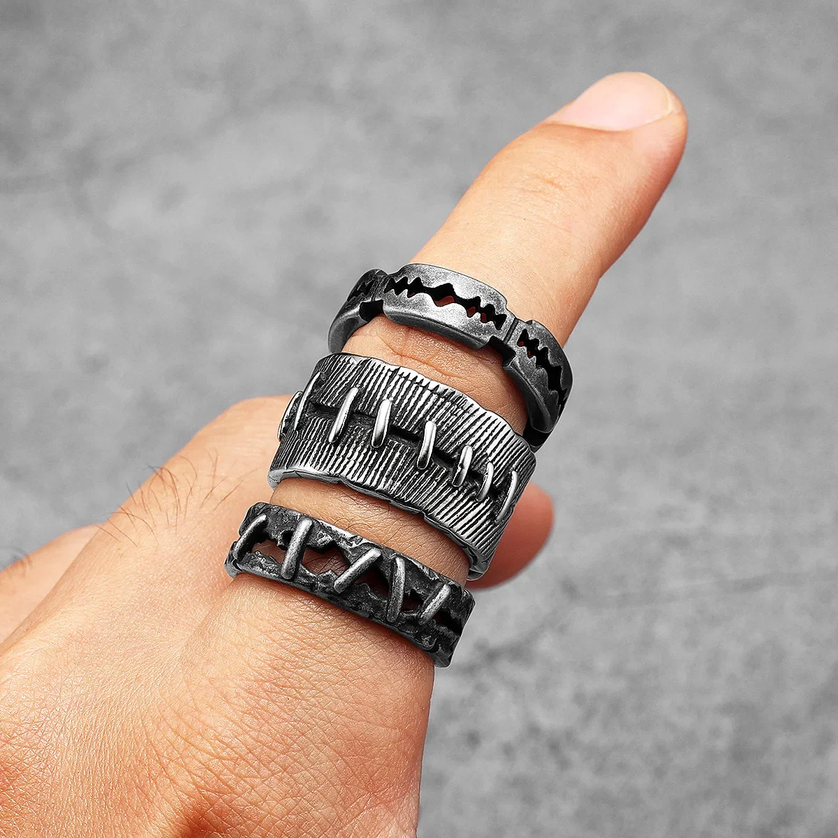 Retro Razor Blade Men Rings St - огляд і ціна Vintage Fashion Newtown