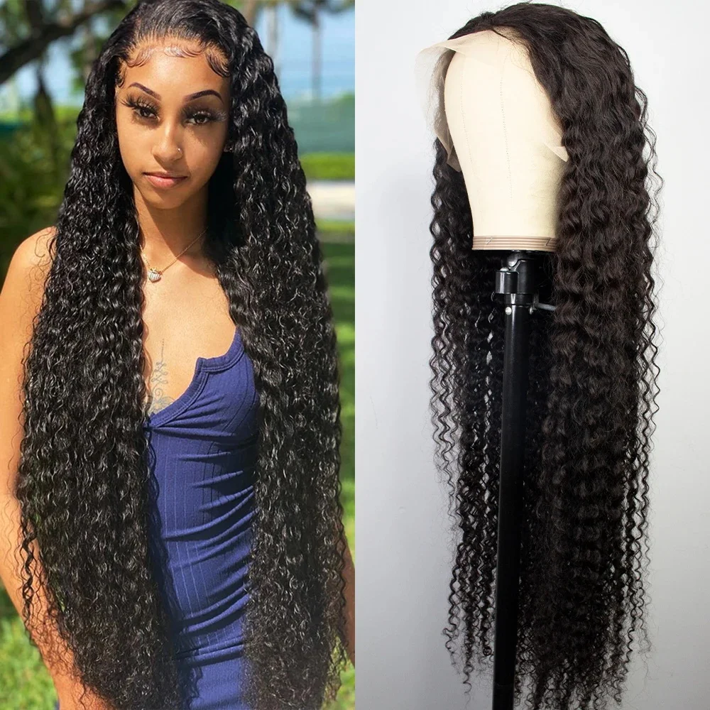 Nadine 32 40 Inch Water Wave Hd 13x6 Lace Frontal Human Hair Wigs Deep Wave Lace Front Wig Curly Human Hair Wigs For Black Women