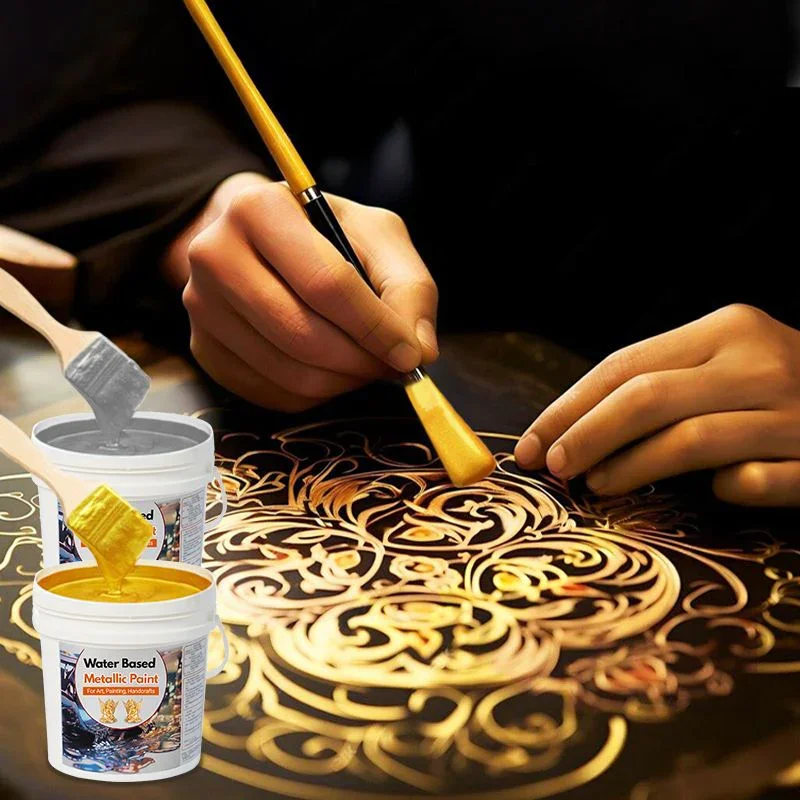 

200g Water Based Gold Leaf Paint For Art, Painting, Handcrafts,Gold Paint Metallic Acrylic Paint,waterproof Not Faded Statuary