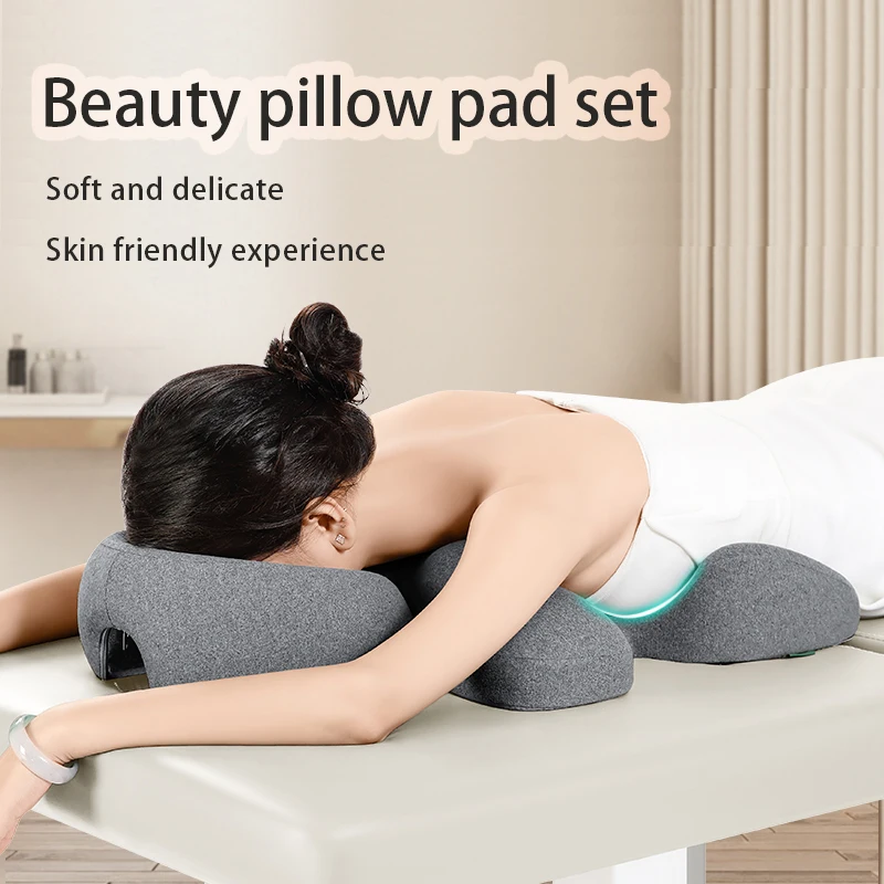 Ergonomics Lying Down Pillow Memory Foam Breathable Head Rest Support Pillow Body Massage Face Rest Pillow for Beauty Salon