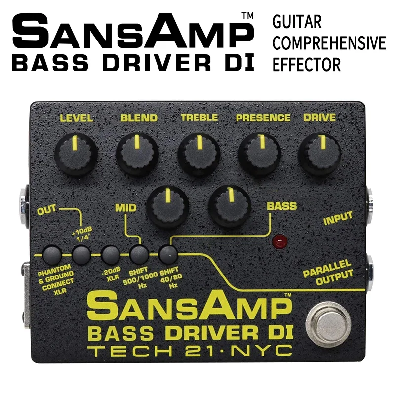 Tech 21 SansAmp Bass Driver Di BSDR-V2 Guitar Single Piece Comprehensive Effect Device With 12DB Of Cut And