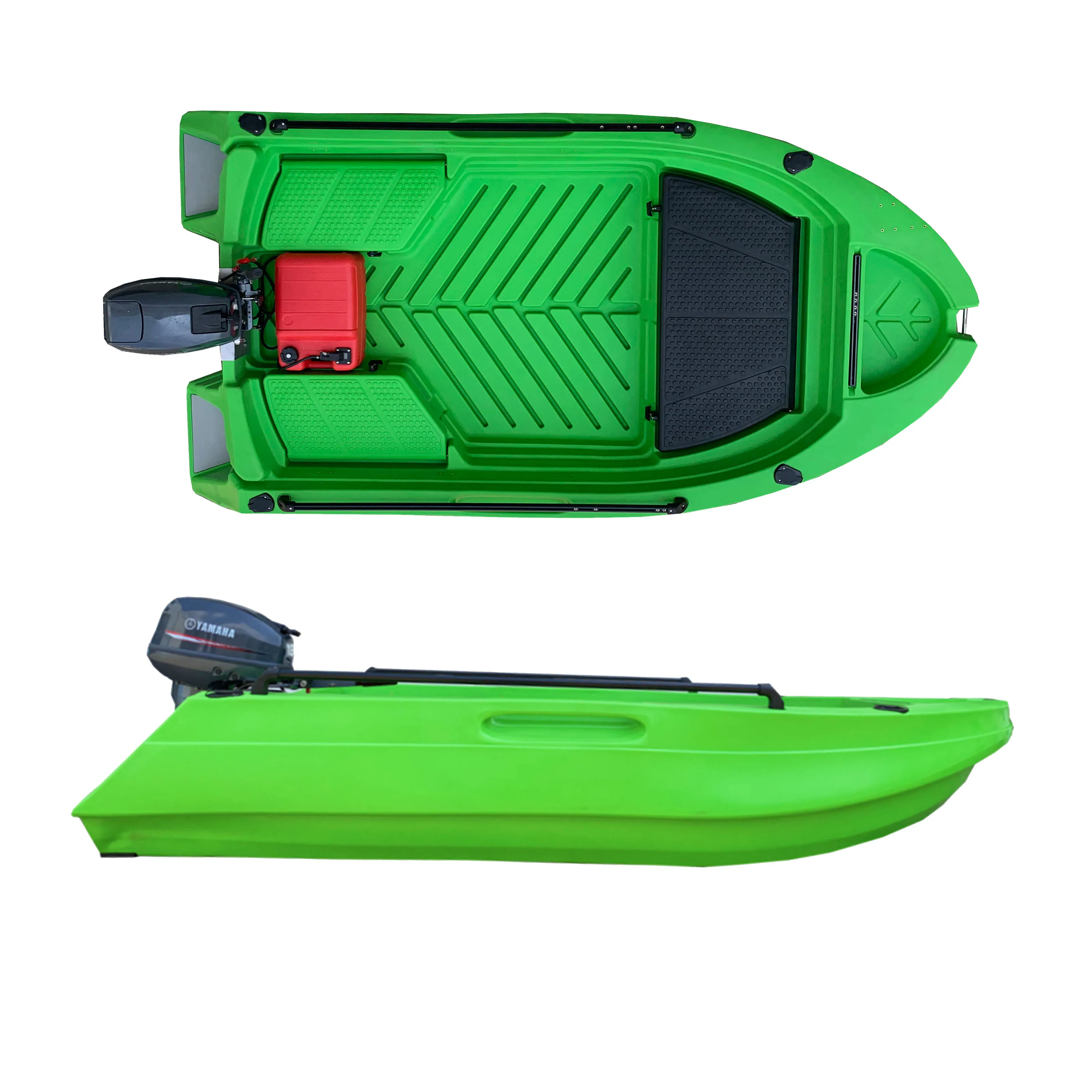 Manufacturer 3meter Plastic Boat 2-3 Person Poly Motor Boat Yacht Fishing Boat Install Steering Wheel