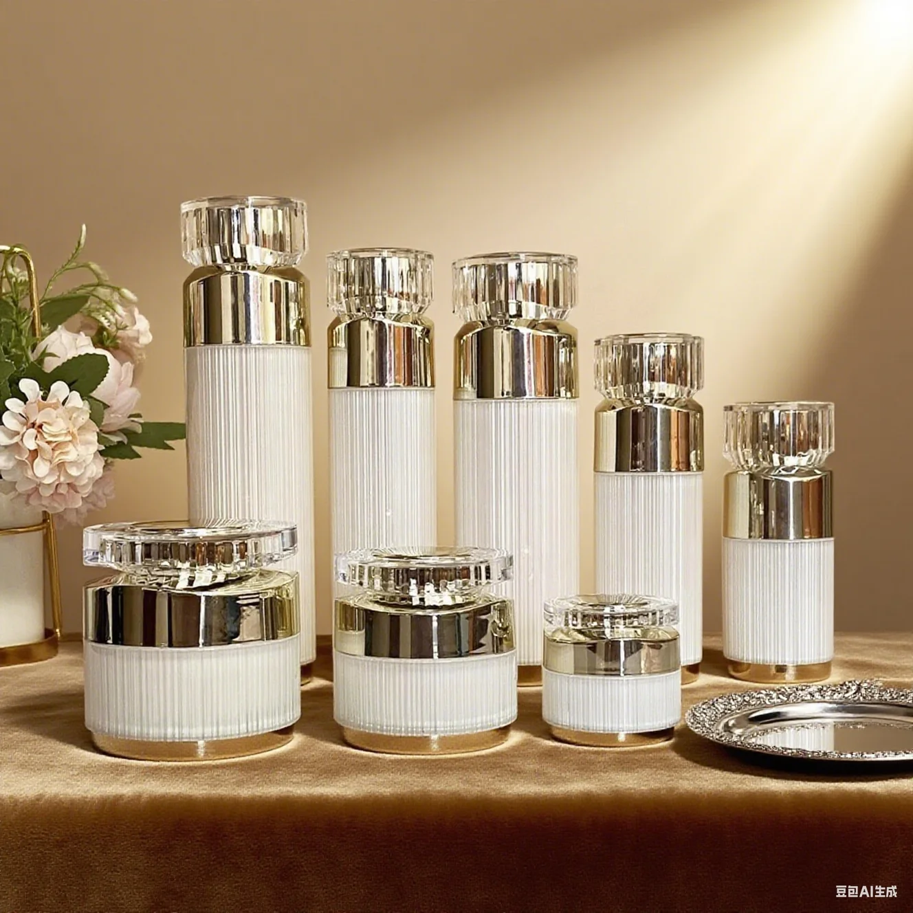 30/50/100ml Pearl White Acrylic Jar Cosmetic BottleEmpty Refillable Bottles Portable Cream Lotion Jar Pump Bottle High Quality