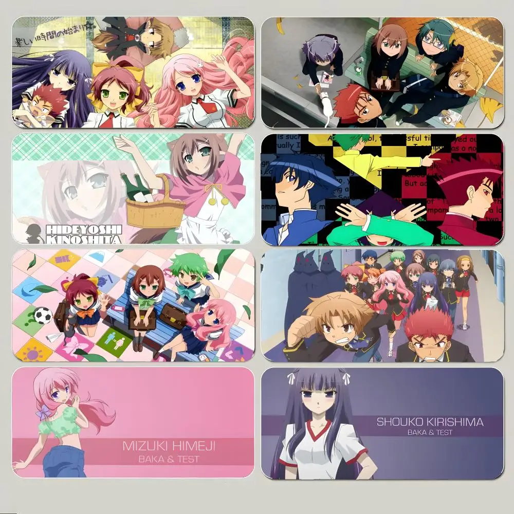 Funny Cute Anime B-Baka to Test to Shoukanjuu Mouse Pad Large Gaming Mousepad with Thick Stitched Edge Non-Slip Desk Mat