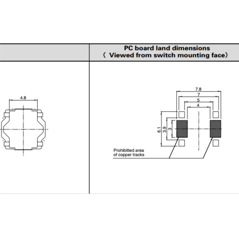 10Pcs Japanese Membrane Key Switch Micro Mobile Phone Camera Power Light Touch Micro Switch Patch 4 Four Feet