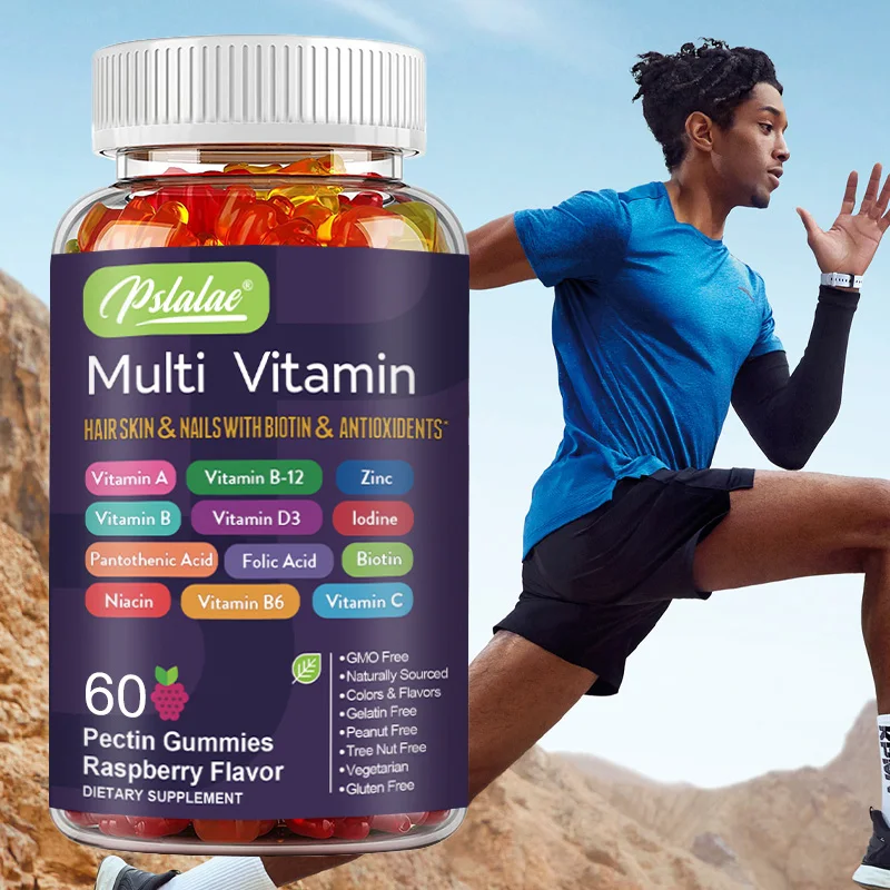 

Multivitamin Gummies - Provide Energy, For Skin, Hair and Nails Health, Improves Immunity - with Vitamins and Minerals