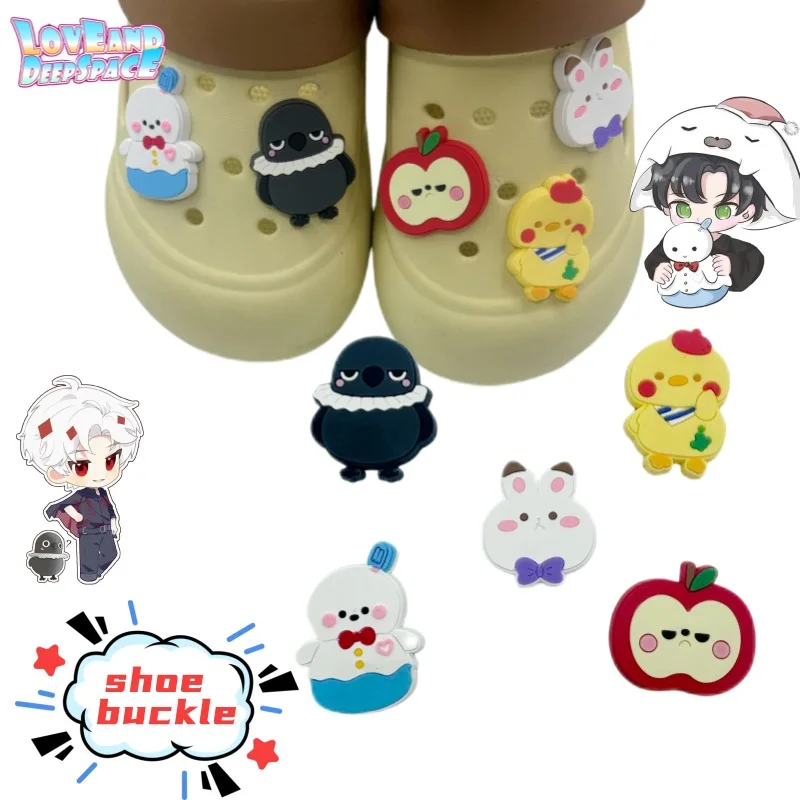 Nouveaux produits dérivés du jeu d'anime Love and Deepspace Xavier Rafayel Sylus, décorations de chaussures DIY, breloques de chaussures personnalisées amovibles.