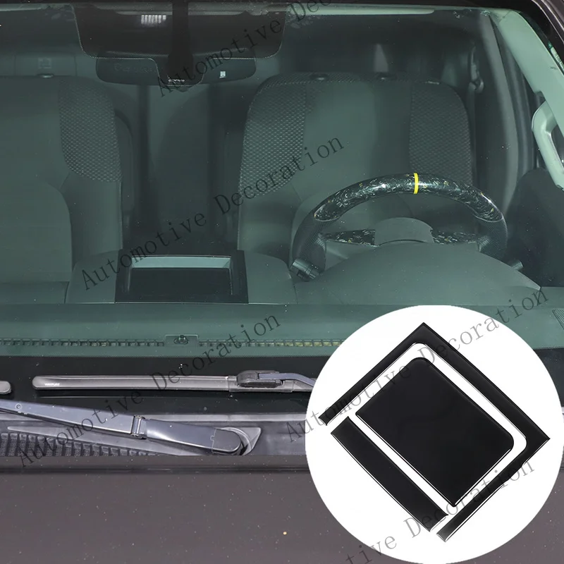 Z+ Glossy Piano Black Center Storage Slot Trim Sticker For Nissan Frontier 2005-21