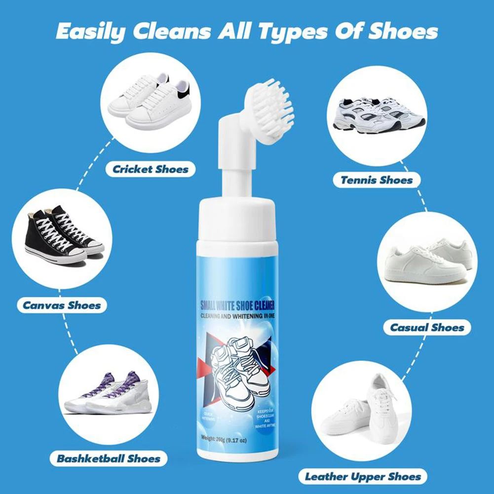 Shoe Cleaner Kit With Brush For Sneakers White Shoes Quick & Convenient Travel Essential Cleaning