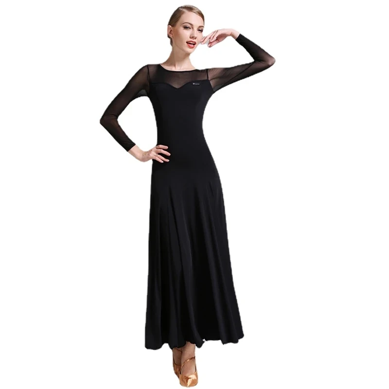 Long Sleeve Ballroom Dancing Foxtrot Dance Dress Female Waltz Dress Dancing Clothes Tango Costumes Rumba Competition Dress