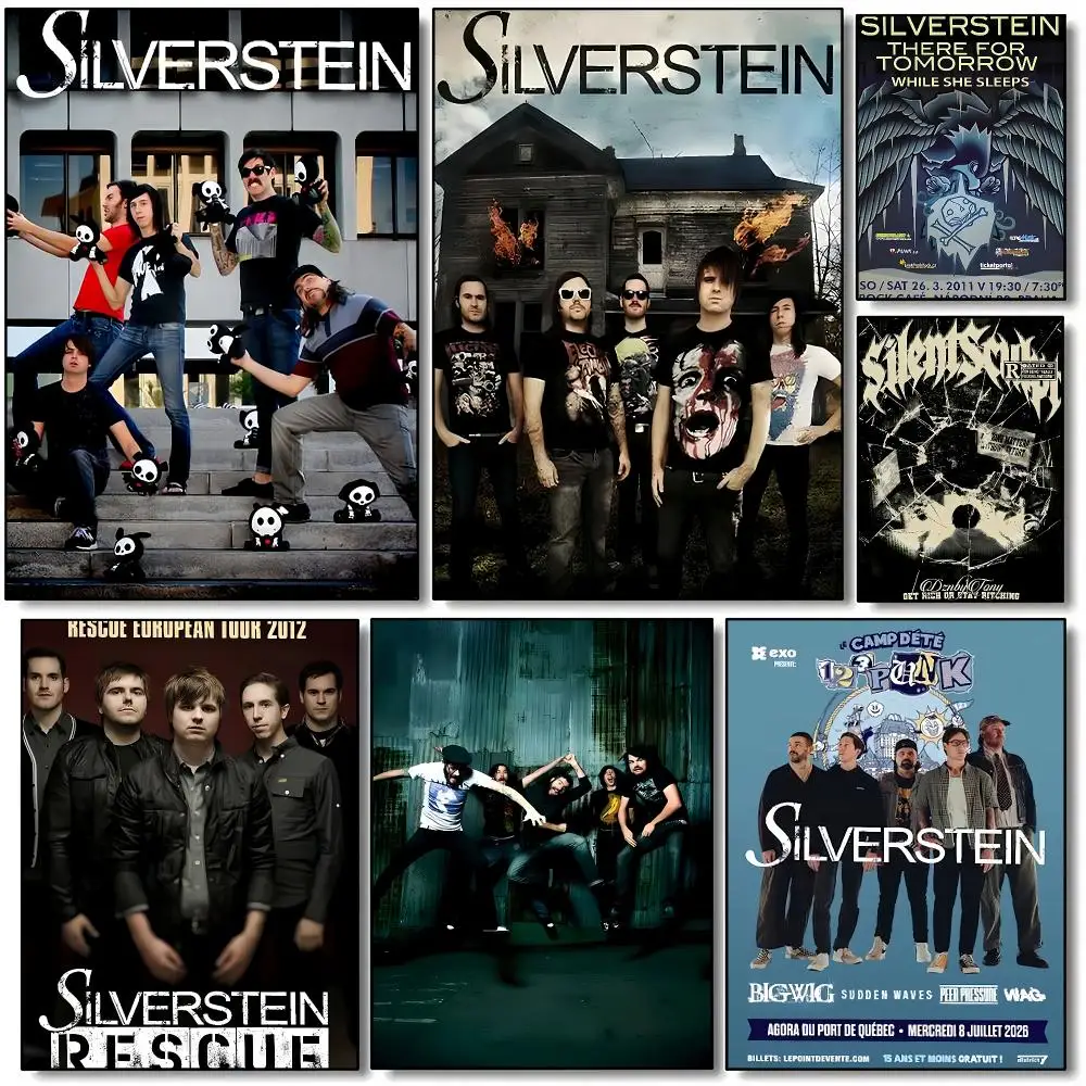 post hardcore S-Silverstein Poster HD Wall Art Aesthetic Home Decor for Living Room Bedroom Café Office Stylish Gift